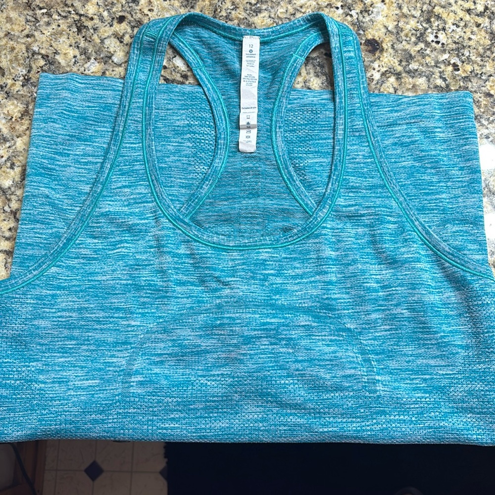 Lululemon Swiftly Tech Racerback Heathered Peacock Size 12 - Picture 9 of 9
